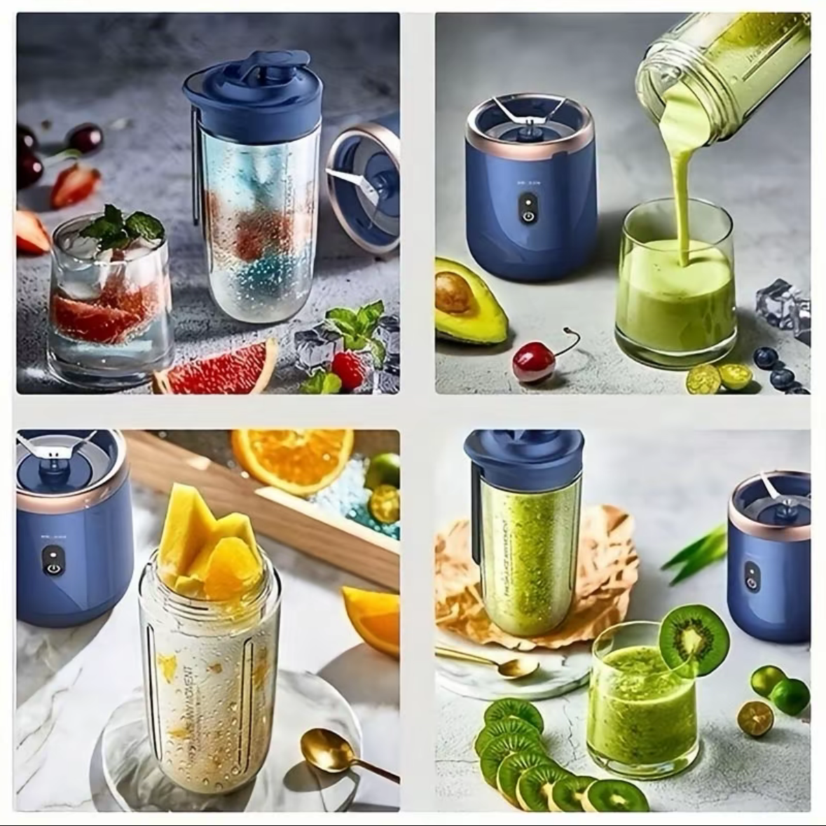 Portable Usb Rechargeable Small Juicer Cup Multifunctional Smoothie Blender For Outdoor & Household Use