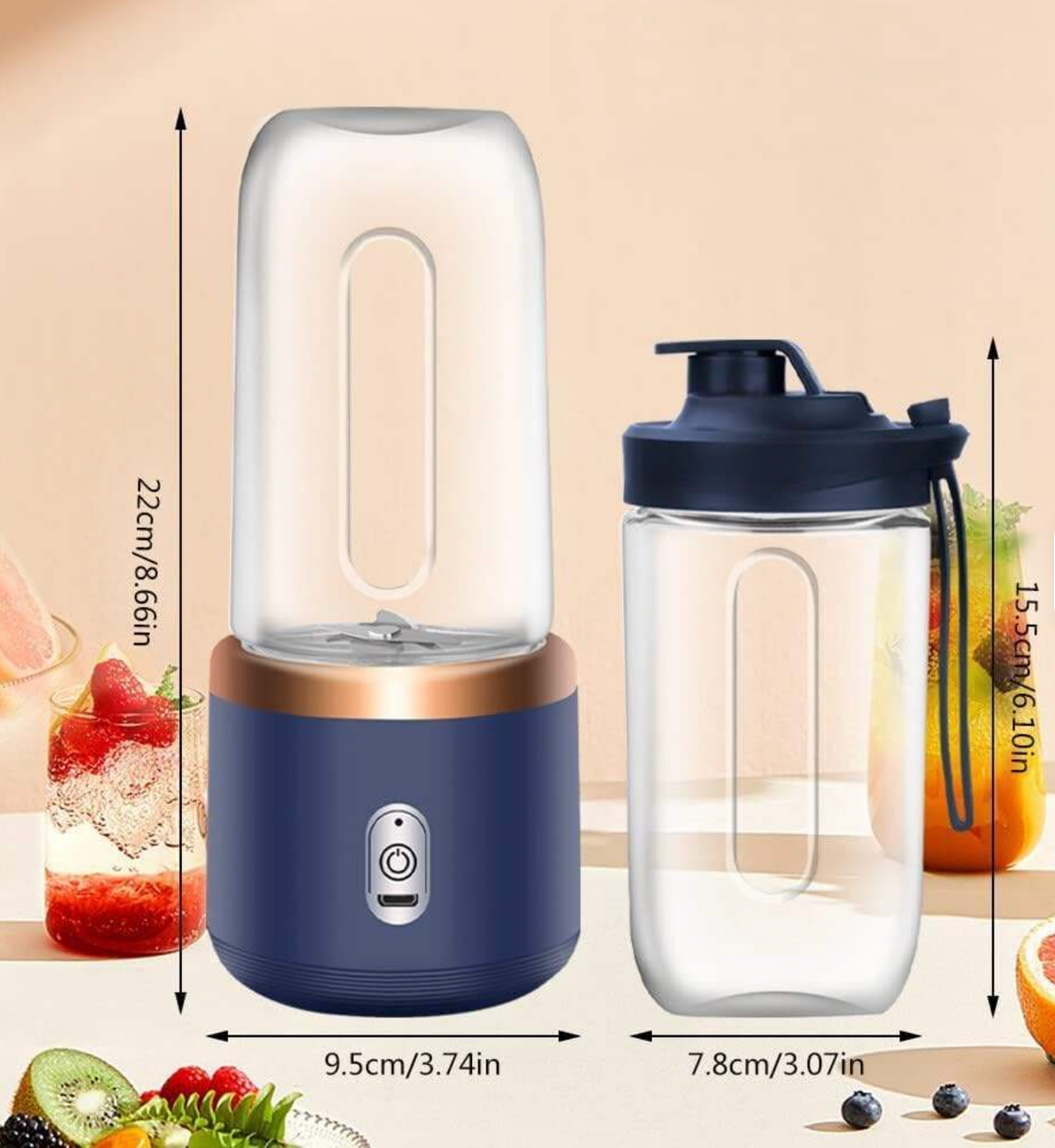 Portable Usb Rechargeable Small Juicer Cup Multifunctional Smoothie Blender For Outdoor & Household Use