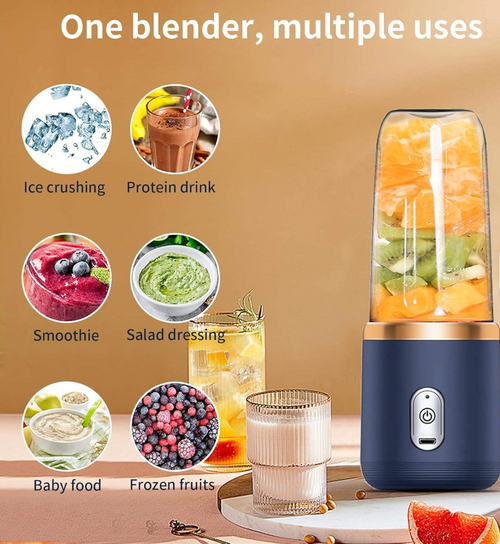 Portable Usb Rechargeable Small Juicer Cup Multifunctional Smoothie Blender For Outdoor & Household Use
